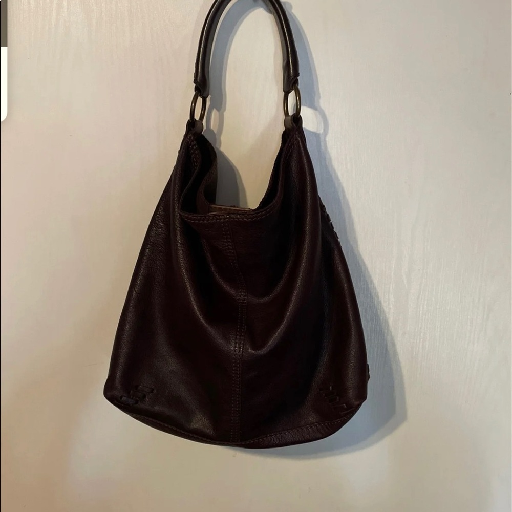 ❌❌SOLD SOLD❌❌Lucky brand Lrg whipstitch hobo bag - Picture 1 of 11
